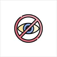No eye icon, no eye icon, no eye icon, no eye icon, no eye icon vector