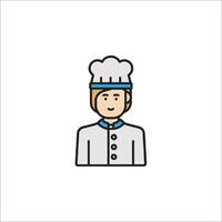 A chef icon on a white background vector