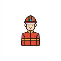 Fireman icon illustration vector