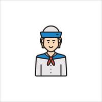 A sailor icon in a white background vector