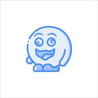 A cartoon character with a smile on its face vector