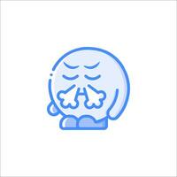 A cartoon character with a cold nose vector