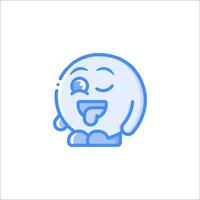 A cartoon character with a tongue sticking out vector