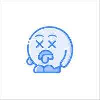 A cartoon character with a face and a tongue vector
