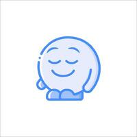 A cartoon character with a smile on its face vector