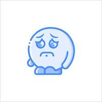 A sad looking cartoon character with a sad expression vector