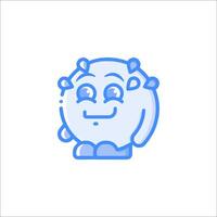 A cartoon character with a smile on its face vector