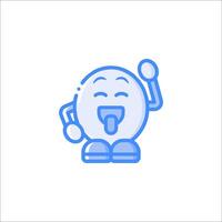 A cartoon character with a tongue sticking out vector
