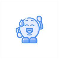 A cartoon character with a smile on its face vector