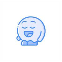 A cartoon character with a smile on its face vector