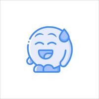 A cartoon character with a smile on its face vector