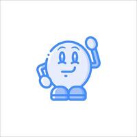 A cartoon character holding up a fist vector