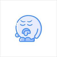 A cartoon character with a sad face vector