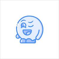 A cartoon character with a smile on its face vector
