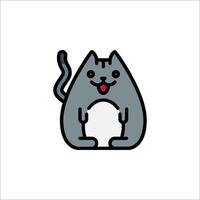 A cat with its tongue out on a white background vector