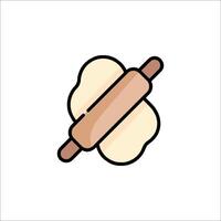 A rolling pin icon on a white background vector