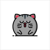 A cat icon with a red tongue vector