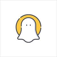 A ghost icon on a white background vector