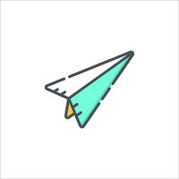 Paper airplane icon illustration vector