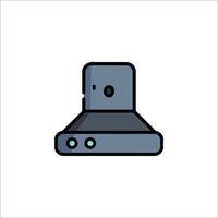 A black and white image of a stove vector