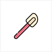 A pink brush with a handle on it vector