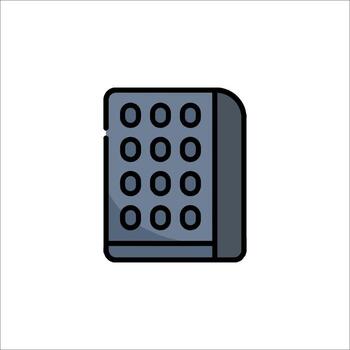 A black and white image of a computer keyboard vector