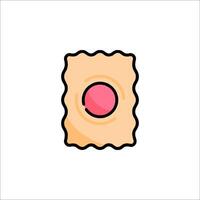 A pastry icon with a red dot on it vector