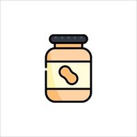 A jar of peanut butter icon on a white background vector