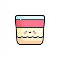 A cartoon jar of jelly with a face on it vector