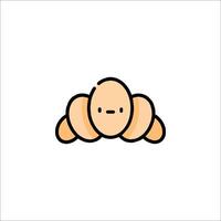 A cartoon character with a face and a smile vector