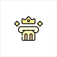 A crown icon with a crown on top vector