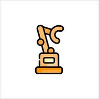 A robot arm with a wrench on it vector