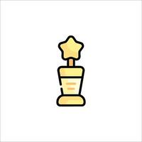 A star on a trophy icon vector