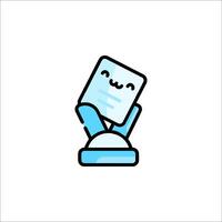 A cartoon character holding a paper document vector