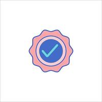 A check mark icon on a white background vector