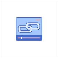 A link icon with a chain and a link vector