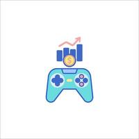 A game controller with a graph and a coin vector