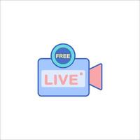 Free live streaming icon illustration vector