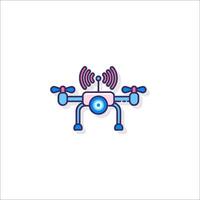 A small drone with a camera on it vector