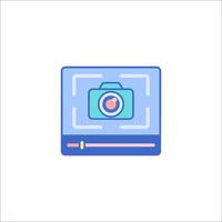 A camera icon on a white background vector