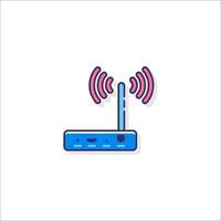 A wireless router icon on a white background vector