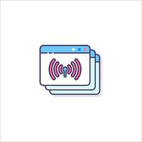 A wireless signal icon on a white background vector