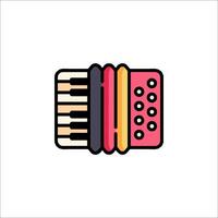 An accordion icon on a white background vector