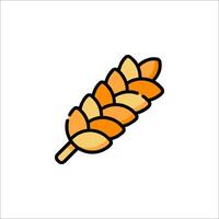 A wheat ear icon on a white background vector