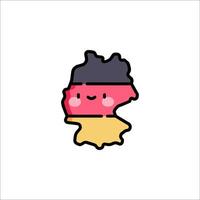 A cute germany flag with a face on it vector