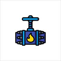 A valve with a flame on it vector