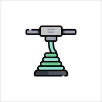 A green and white icon of a machine vector