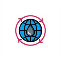 Water drop icon illustration vector