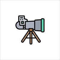 A telescope icon on a tripod vector