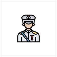 A man in uniform icon on a white background vector